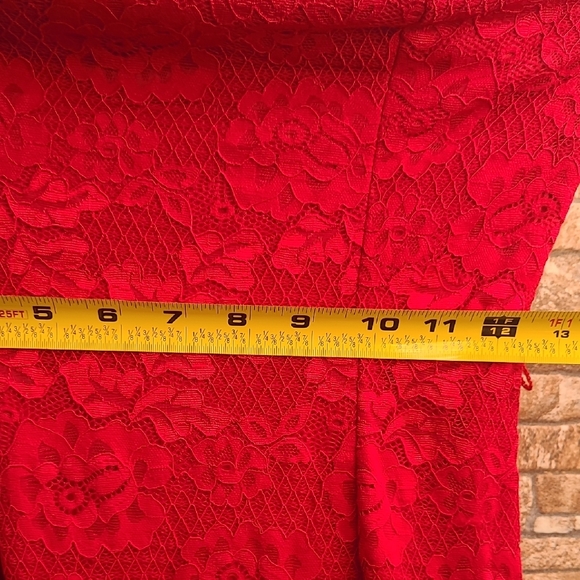 Strapless Red Lace Dress Sugar - Picture 7 of 13
